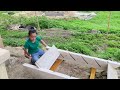 666 hours build stairs & installation a wooden staircase treads | Building Wooden House (CABIN)