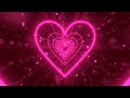 Neon Lights Love Heart Tunnel Background💕Pink Heart Background corazones blanco y negro