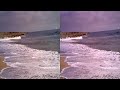 Waves crashing against a breakwater