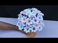 DIY-Paper flowers Guldasta made with Empty Plastic bottles|Paper ka Guldasta Banane ka Tarika