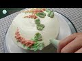 EASY WAY TO MAKE KOREA BUTTER CREAM AND NICE DECORATE  BUTTER CREAM FLOWER CAKE 