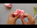 How to make an adorable ribbon flower/Stain ribbon flower #fabricflower #diy #artandcraft #rose