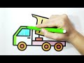 Toy Dump Truck Easy and Beautiful | Drawing and Coloring Easy with Colours for Kids