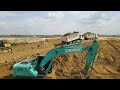 Awesome Operator 3 Land Filling Process Bulldozer Pushing Dirt & Sand Clear The Land Level