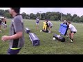 Rugby Step Over Hit & Drive Drill at the Breakdown