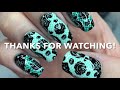 Nail Stamping: Teal and Lace