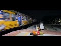 Electrifying night crossing with mega horn | Crossing with 12000 HP WAG12 | night railfanning #train