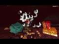 witherstorm vs goku in nether in minecraft