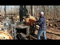 Big Firewood Rounds Go On The Log Splitters. Vertical Vs. Horizontal.