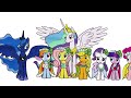 My Little Pony Coloring Pages | Rainbow Dash, Applejack, Pinkie Pie, Rarity, Twilight