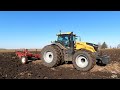 Challenger 1050 Tractor Pulling a 14 Bottom Plow in Illinois