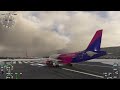 WizzAir A320 neo landing in Innsbruck (ABORTED APPROACH)