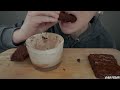 ASMR Homemade Brownies & Nutella Chocolate Whipped Cream Dessert Mukbang