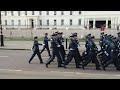 Bands and Troops arriving at Wellington Barracks: Coronation Day.