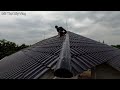 ✋☝️How we built the cheapest house in the world - Install insulated roof tiles