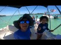Lucas catches a pinfish with Madison on the GoPro