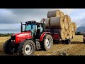 Barley Straw baling and stacking // JCB 419S