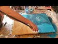 Acrylic Pour making of The Beach