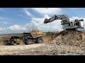 Mining Working Excavator Liebherr 9350 Loading Dumper Caterpillar ~ miningstory