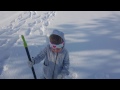 Abby shoveling driveway