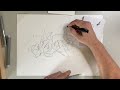 Real time GRAFFITI SKETCH on PAPER painting with helpful VOICE OVER