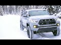 5 Minutes RAW Audio | Snowy Off-road trails in my Toyota Tacoma in -33°C