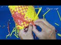 easy way to make woven bags from plastic straws