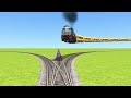 Trains Crossing on BUMPY FORKED RAILROAD Crossing | Train Simulator 2022 | Train Railroad #railroad