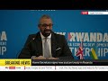 Home Secretary James Cleverly holds news conference in Rwanda