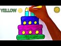HOW TO DRAW A CAKE DRAWING VERY EASY STEP BY STEP