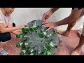 Creative Ways To Recycle Old Glass Bottle .Make Coffee Table And Flower Pots /Decorating Your Garden