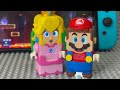 Lego Mario Enters the Nintendo Switch and Tries to Save Peach from Bowser's castle with 5 lives!