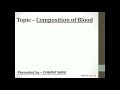 Complete Composition of Blood in Hindi ~Physiology for medical students ~