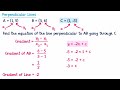 Perpendicular Lines - GCSE Higher Maths