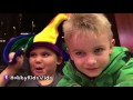 Chopstick Hat at Fire Dinner! Teppanyaki Family Food Fun HobbyKidsVids