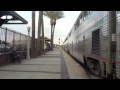 Amtrak #4 Southwest Chief departing Fullerton station with marty ann 2015-05-09