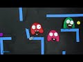 Crazy Strawberry Pac-Man Monster Attack - Best of Game Pacman Stop Motion