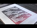 Lino cut printing - ''Kumonoue''