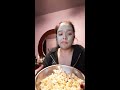 Watch me eat popcorn while wearing a mud mask (eating sounds) #eatingsounds