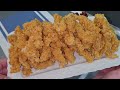 A mountain of chicken strips (nuggets) from 1 chicken fillet.