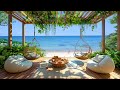 Positive Bossa Nova Jazz Music & Ocean Wave Sounds at Relaxing Tropical Beach Coffee Shop Ambience ⛱