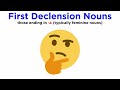 Latin Nouns: First Declension