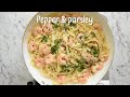 Creamy Garlic Prawn Pasta