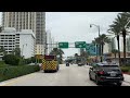 Miami 4K - Driving Downtown - North Miami to the Cruise Ships - USA