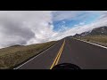 Riding Trail Ridge Road in Rocky Mountain National Park on a Motorcycle