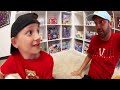 Father & Son PLAY TOY SOCCER GAME!  (Trick Shot Goals! )