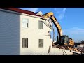 Cat 329F Destroys a Boat and a Luxury Drug House: Thrilling Video!!!