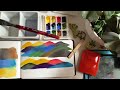 Easy Watercolor Mountain Pattern-Wet on Wet vs Glazing