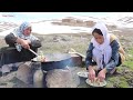The most Remote Village in Afghanistan | Shepherd Mother Cooking Shepherd Food in the Nature