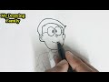 How to Draw Nobita from Doraemon Step by Step | Easy drawing ideas for beginners | Cartoon drawings